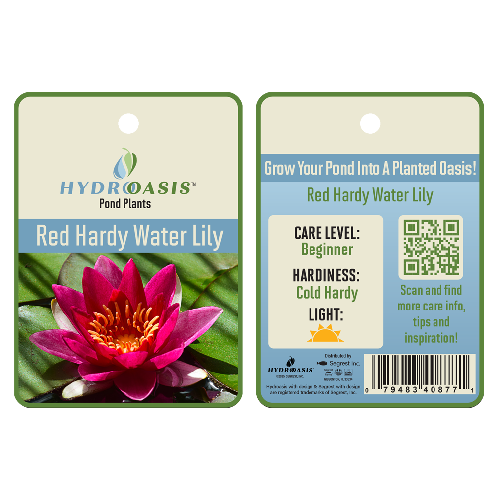 HydrOasis™ Red Hardy Water Lily tag